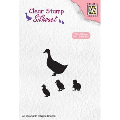 Nellie's Choice Clear Stamps - Ente mit Entenküken
